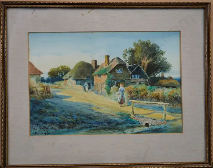 BANCROFT, H. (19th Cent.) - 19th Century English Village Image 1++