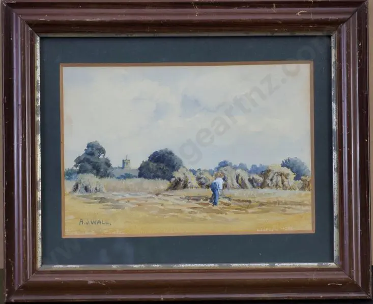 WALL, Arthur J. (19th Cent.) - Gleaner in Field Image 1++