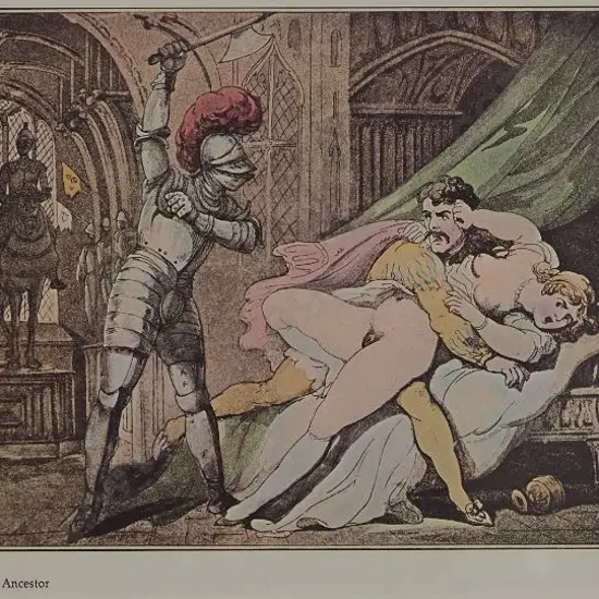 ROWLANDSON, Thomas (1756-1827) - The Ancestor - 1960s Reprint of 18th Century Erotic Drawing