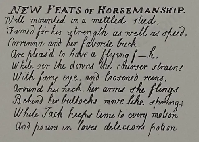 ROWLANDSON, Thomas (1756-1827) - The Gallop- 1960s Reprint of 18th Century Erotic Drawing Image 1++