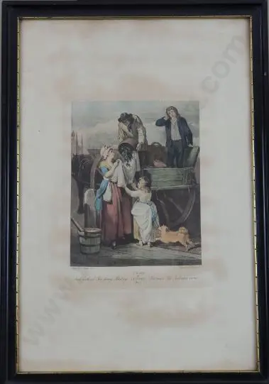 WHEATLEY, Francis R.A. (1747-1801) - Two Engraved prints from "Cries of London".  Dated 1795 Image 1++