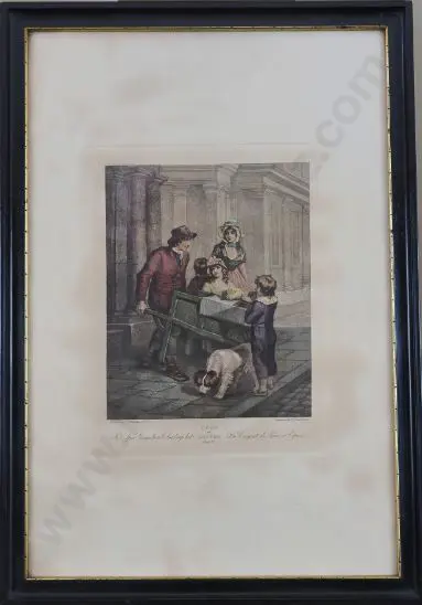 WHEATLEY, Francis R.A. (1747-1801) - Two Engraved prints from "Cries of London".  Dated 1795 Image 1++