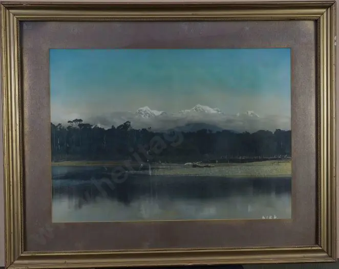 UNKNOWN Artist (A48) - Southern Alps - Handcoloured photo Image 1++