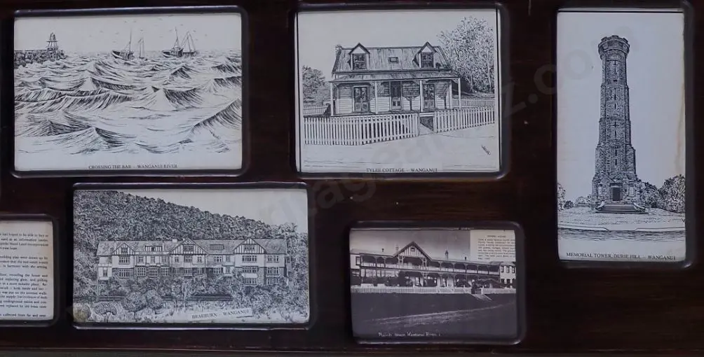 UNKNOWN - Whanganui - Montage of historic sketches of Wanganui and elsewhere Image 1++