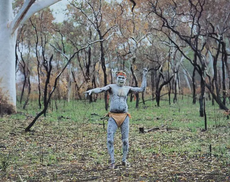 GINN, Victoria (1952-) - Man from Arnhemland (N.E. Australia) performing Ritual Dance Image 1++