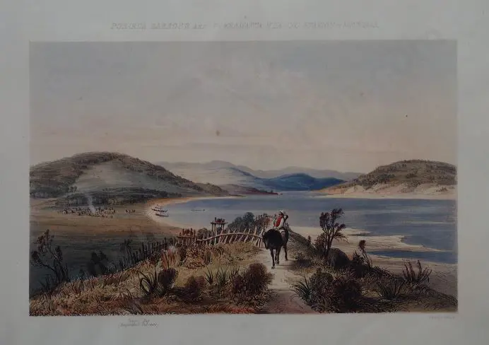 BREES, Samuel Charles (1810-1865) - Porirua Harbour, Parramatta Whaling Station 1843 Image 1++