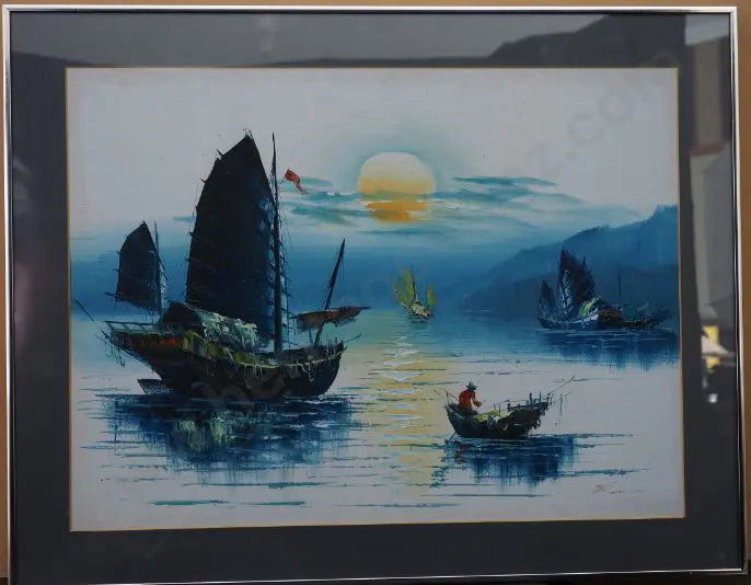 UNKNOWN Artist - Dhows in Harbour Image 1++