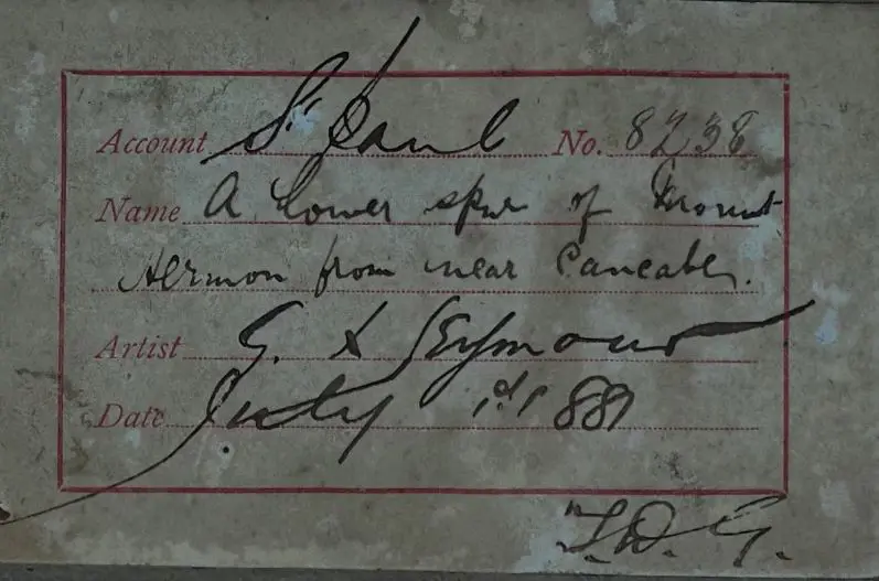 SEYMOUR, George - Lower Spur of Mount Hermon Image 1++