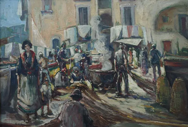 UNKNOWN - Village Market Scene Image 1++
