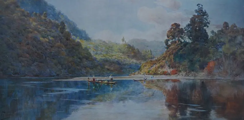 WORSLEY, Charles Nathaniel (1862-1923) - Whanganui River Image 1++