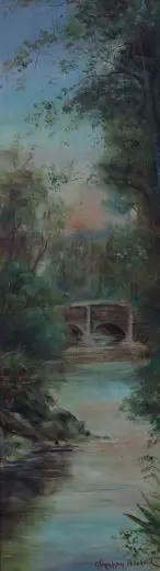 PRITCHARD, George Thompson (1878-1962) - Stream with Bridge Image 1++