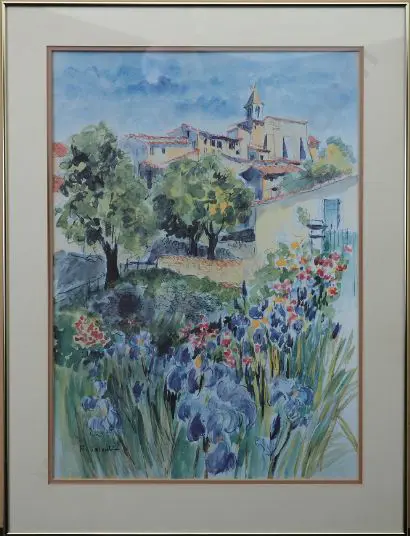 VALENTIN, F - European Village with Trees and Flowers Image 1++