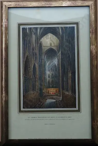 BERESFORD, Frank (1881-1967) - American Thanksgiving Day Service in Westminster Abbey 1944 Image 1++