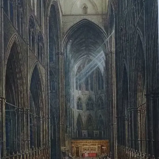 BERESFORD, Frank (1881-1967) - American Thanksgiving Day Service in Westminster Abbey 1944