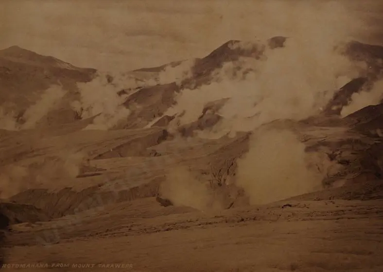 UNKNOWN Photographer - Tarawera Eruption - Rotomahana from Tarawera Image 1++