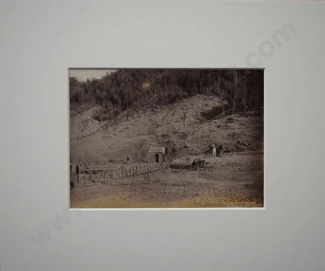 WHEELER & SON, Photographers - Tarawera Eruption - Ruined Huts, Wairoa Image 1++
