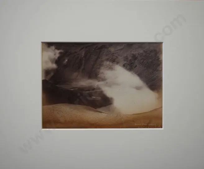 WHEELER & SON, Photographers - Tarawera Eruption - Site of Pink Terrace Image 1++