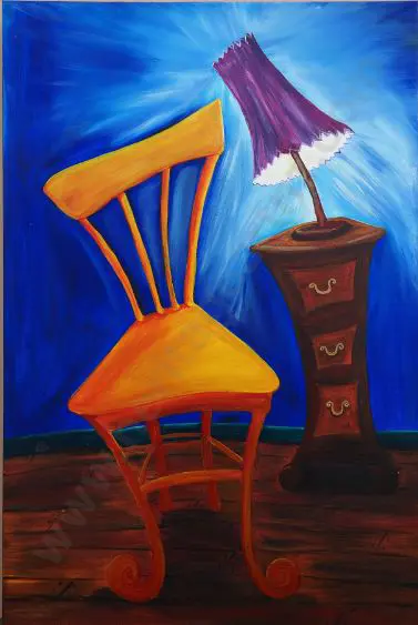 DRAYTON, Tina (21st Cent.) - Chair and Lamp, Stylised Image 1++