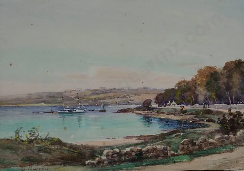 CAMPBELL, Tom (21st Cent.) - NZ Coastal Scene Image 1++