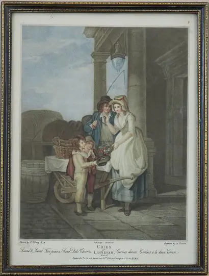 WHEATLEY, Francis R.A. (1747-1801) - Series of 5 Engraved prints (1793) from "Cries of London" series Image 1++