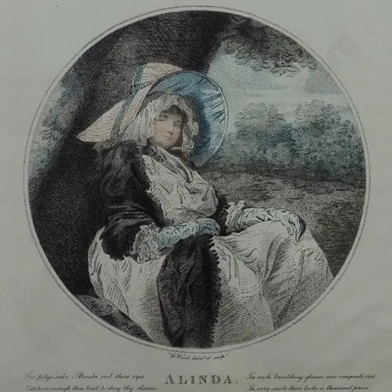 WARD, William (1766-1826) - Alinda Sitting by Tree  (Young Girl)