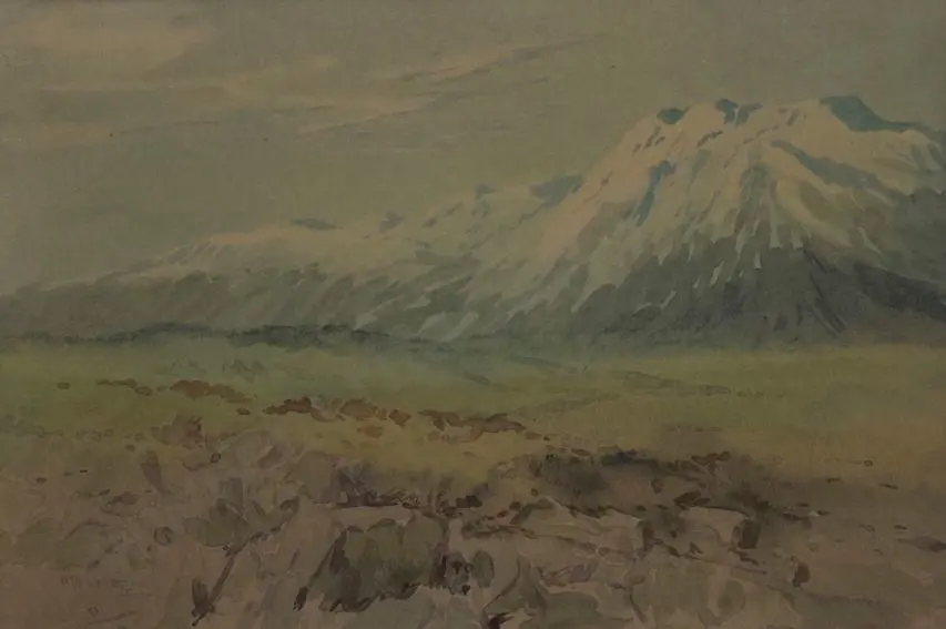 CARLTON, Rix (1890-1962) - Central Otago with Southern Alps Image 1++