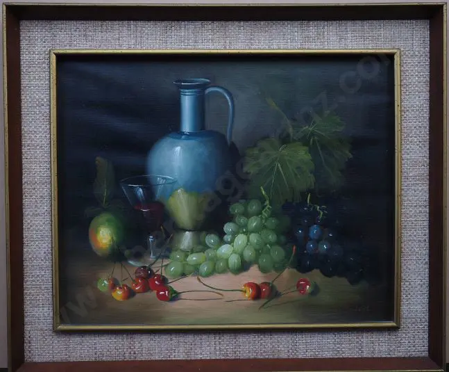 WILSON - Still Life - Grapes and Wine Image 1++