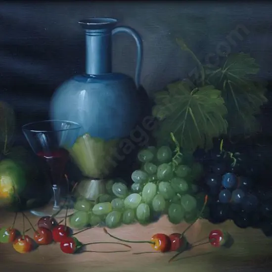 WILSON - Still Life - Grapes and Wine
