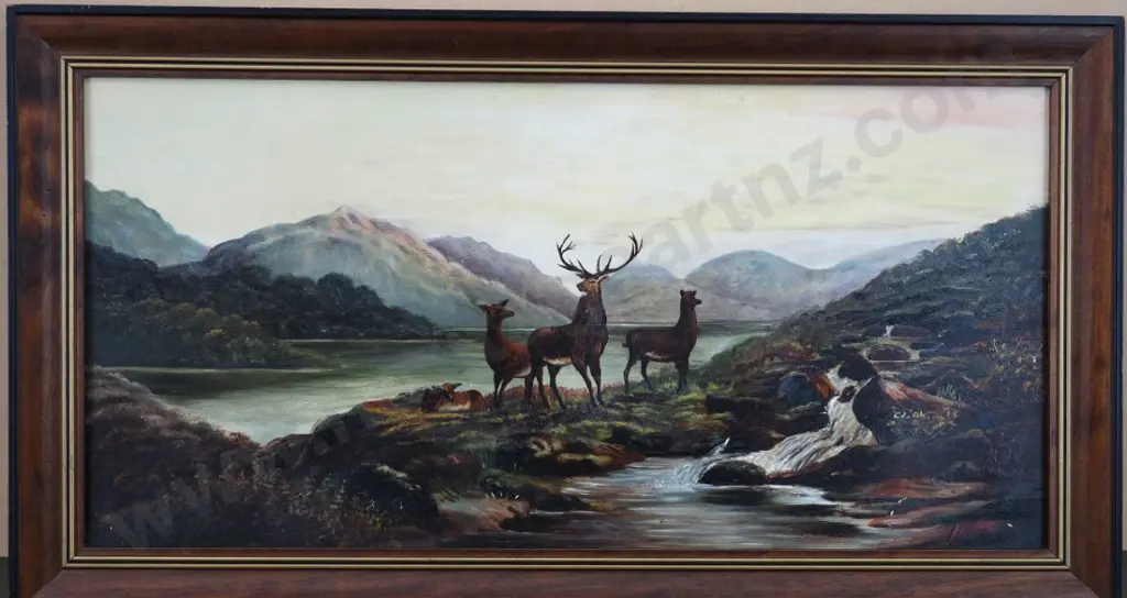 UNKNOWN - Deer Standing by Lake Image 1++