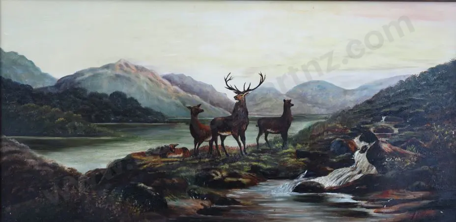 UNKNOWN - Deer Standing by Lake Image 1++