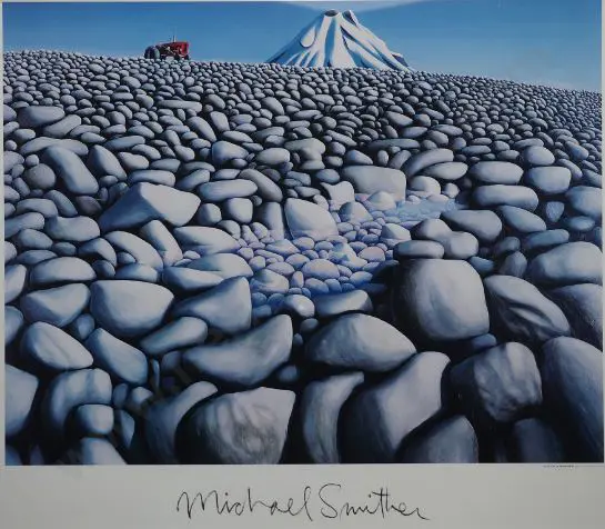 SMITHER, Michael (1939-) - Mount Egmont with Beach Pebbles Image 1++