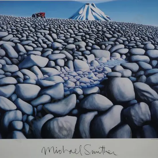SMITHER, Michael (1939-) - Mount Egmont with Beach Pebbles