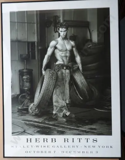 RITTS, Herb (1952-2002) - Hunk Holding Tyres Image 1++
