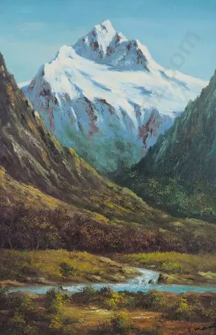 MANLA, S. (20th Cent.) - Mountain Peaks N.Z. Image 1++