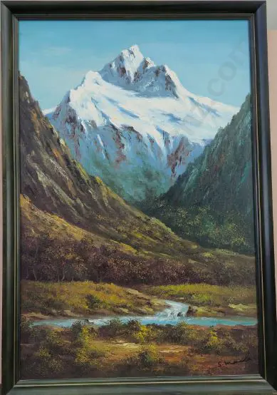 MANLA, S. (20th Cent.) - Mountain Peaks N.Z. Image 1++