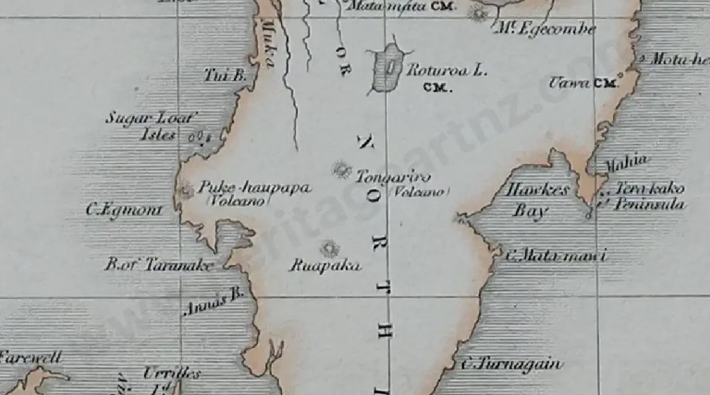 MAP of NEW ZEALAND c.1820 - Early Map of New Zealand c.1820 Image 1++