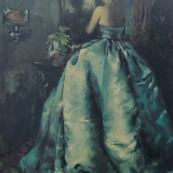 PADNA (20th Cent.) - Lady in Blue Evening Dress
