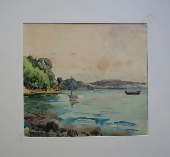 WRIGHT, Frances (1877-1964) - Yacht & Dinghy Image 1++