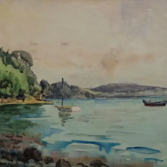 WRIGHT, Frances (1877-1964) - Yacht & Dinghy