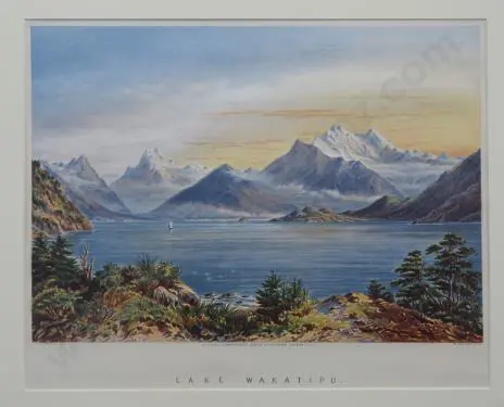 BARRAUD, Charles Decimus (1822-1897) - Lake Wakatipu Image 1++
