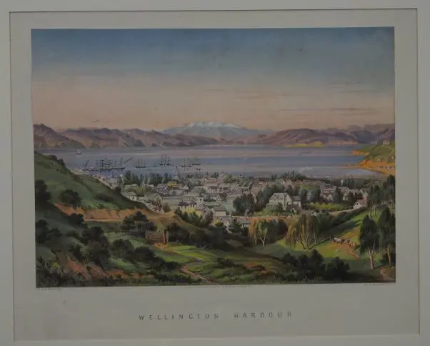 BARRAUD, Charles Decimus (1822-1897) - Wellington Harbour Image 1++