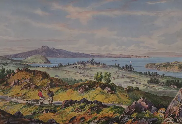BARRAUD, Charles Decimus (1822-1897) - Auckland Harbour Image 1++