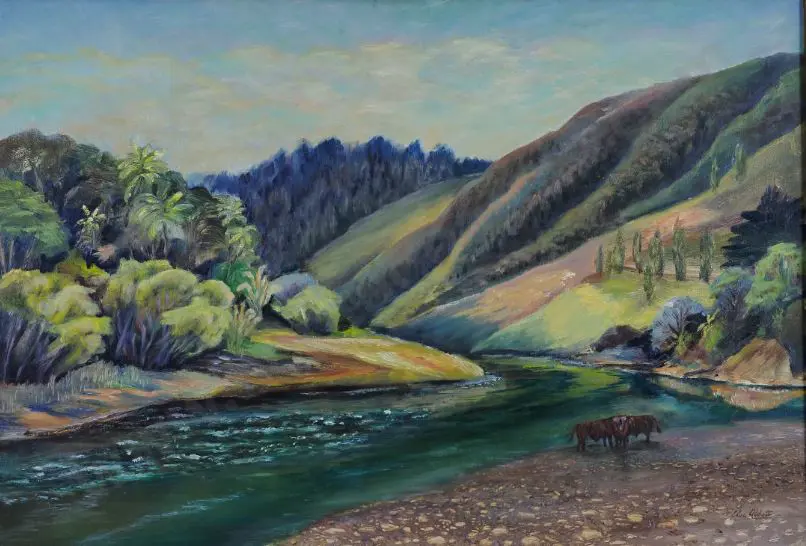 ABBOTT, Elva (21st Cent) - River Scene Image 1++