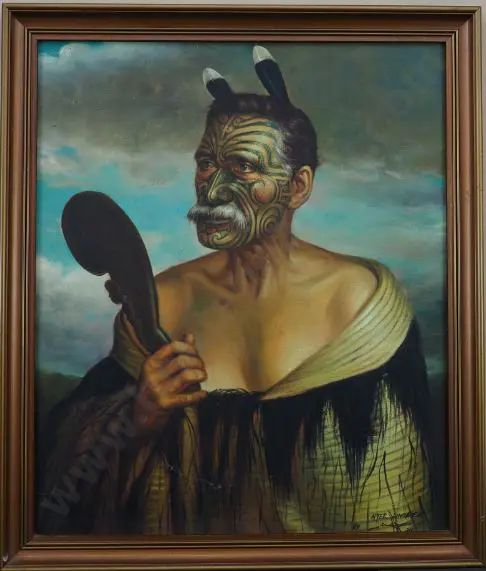UNKNOWN (after Lindauer) - Maori Chief Image 1++
