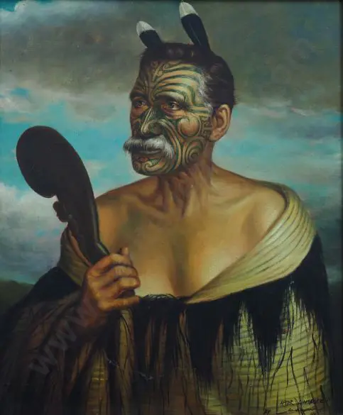 UNKNOWN (after Lindauer) - Maori Chief Image 1++