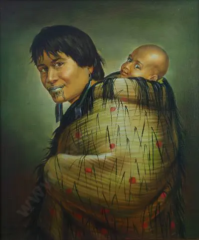 UNKNOWN (after Lindauer) - Ana Rupene and Child Image 1++
