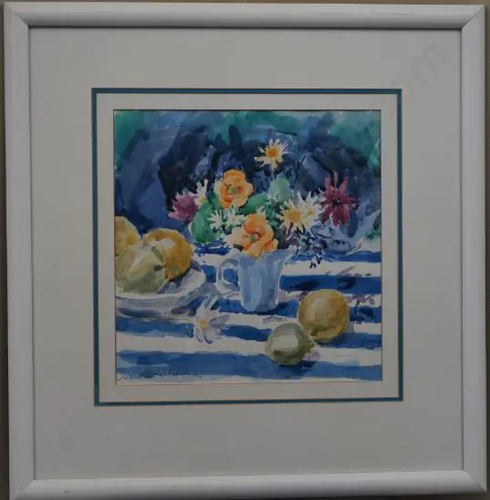 MANTHEL-FRENCH, Vivian (1938-) - Vase of Flowers on Table Image 1++