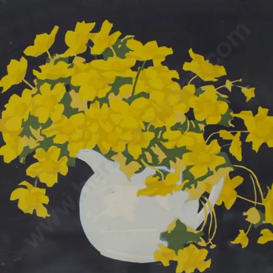 HALL-THORPE John (1874-1947) - Primroses in Jug