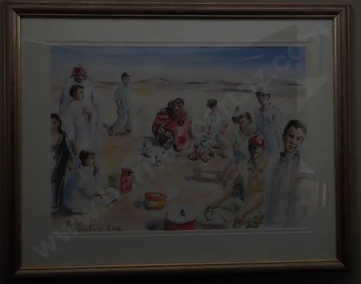 CRANWELL, Lucille (1945-) - Picnic at Singing Sands - Doha - Qatar Image 1++