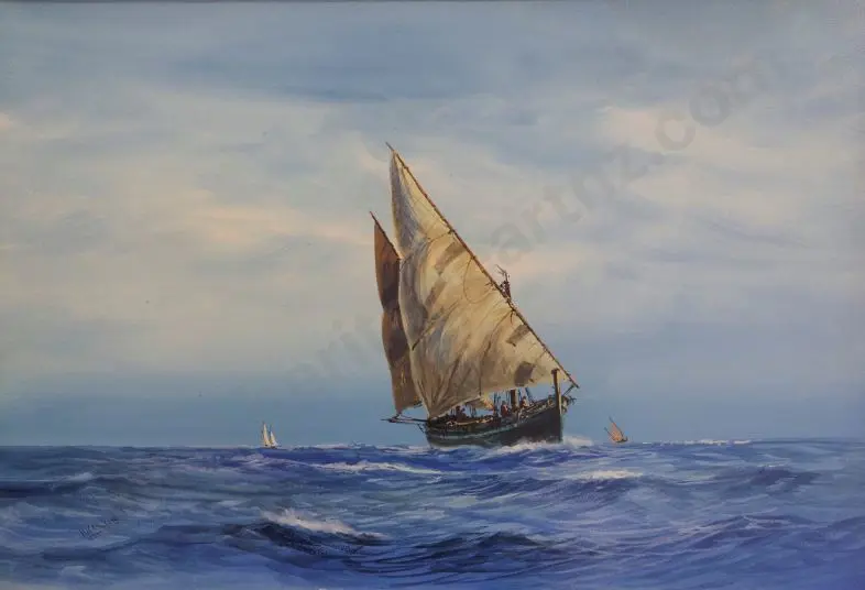 CARLTON, Rix (1890-1962) - Dhow at Sea Image 1++